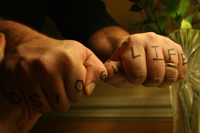 Image of ds106 4life hand tattoo