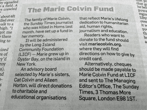 Marie Colvin Fund