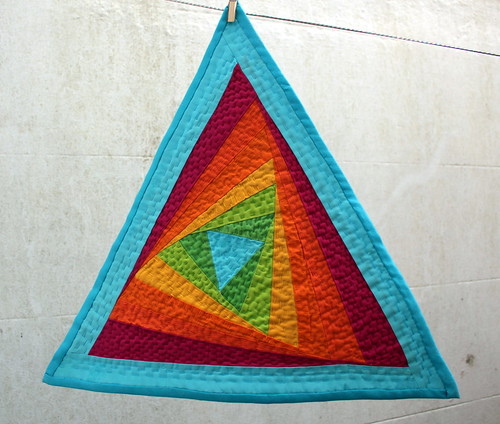 Triangle Tilt Quilt - For The Love of Solids Swap - Round Two