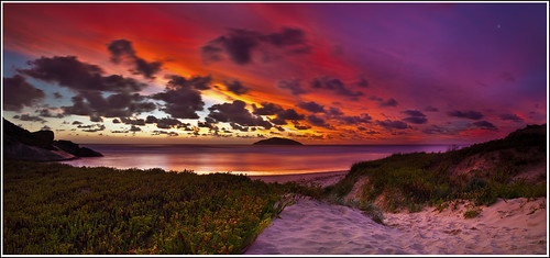 park sunset red orange color colour reflection green yellow reflections sand purple australia victoria prom national wilsons promontory wilsonspromontory