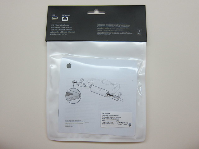 Apple USB Ethernet Adapter - Packaging Back View