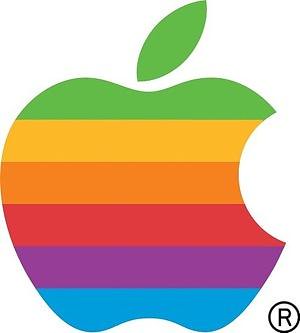 apple logo rainbow