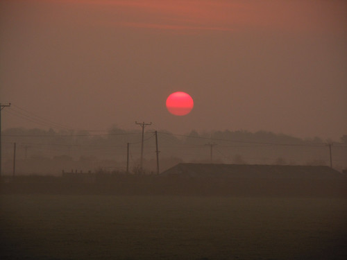 red england sun sunrise dawn countryside nikon chester morningride redsun