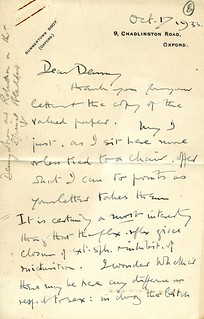 Sherrington to Denny-Brown - 17 October 1933 (S/2/11/8)