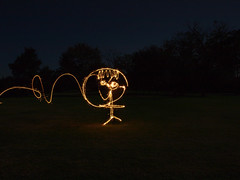 Light painting with sparklers