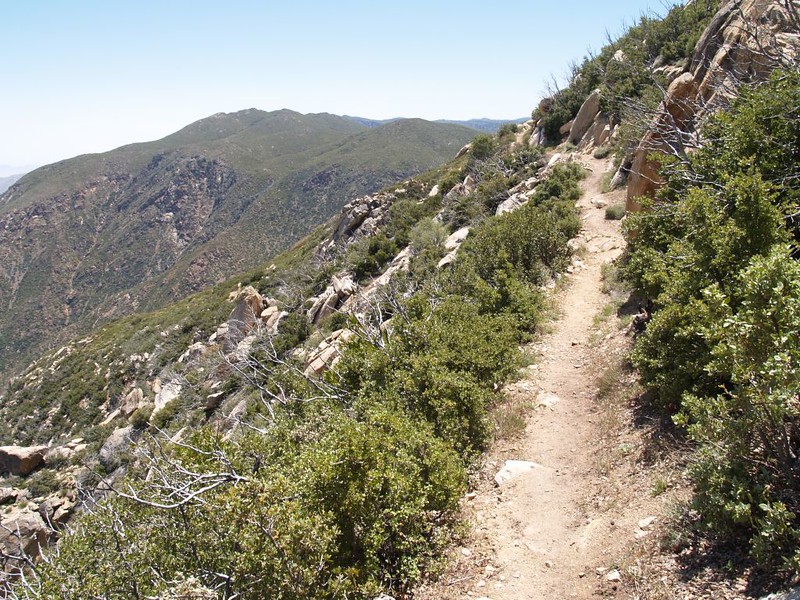 The steep east side of Garnet Mountain, Garnet Peak on the left, on the PCT