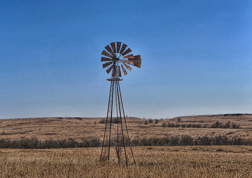windmill kansas prairie dexter winfield