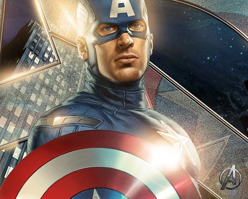 Captain America The Avengers movie art