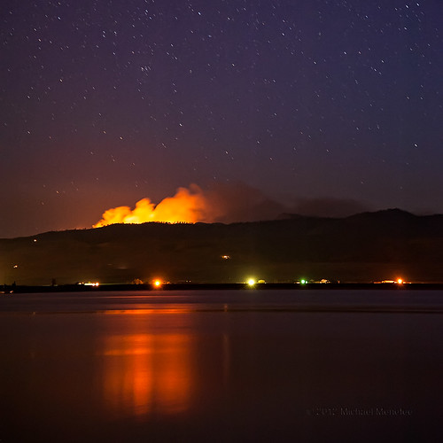 news reflection nature night stars landscape fire evening nikon colorado fortcollins reservoir co bluehour douglas poudre wildfire currentevents larimer clff d700 2012a hewlettfire