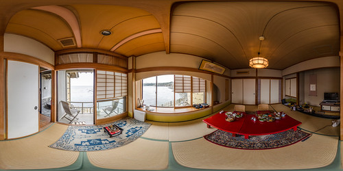 panorama japan view ryokan handheld onsen bathtub guestroom tojinbo equirectangular fukuiprefecture 360ºx180º hapala