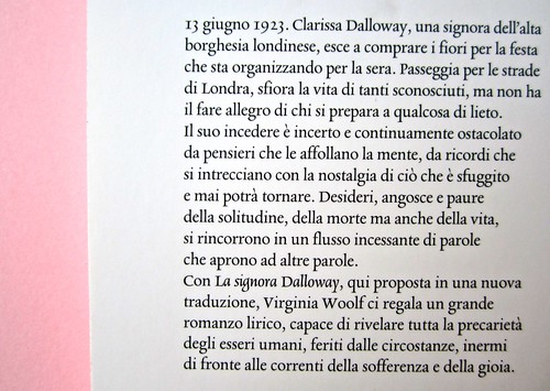 Virginia Woolf, La signora Dalloway, Einaudi 2012. Progetto grafico: 46xy. Quarta di copertina. (part.), 1