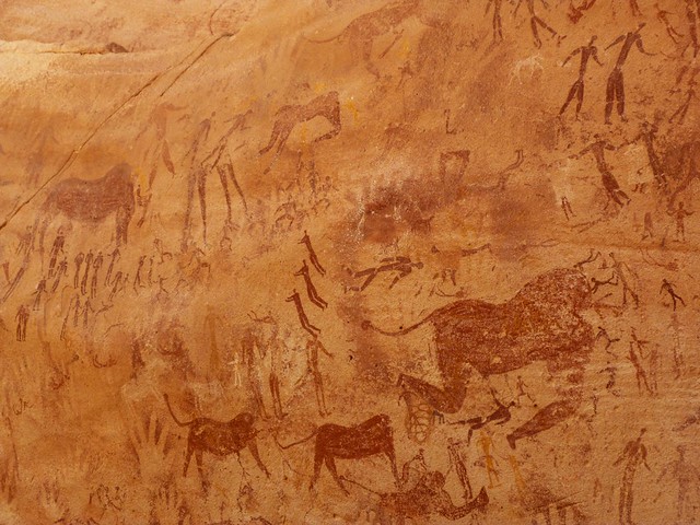 Wadi Sura 2 (Cueva de las bestias) en Gilf Kebir (Desierto Líbico, Egipto)
