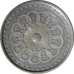 1889 Washington Inauguration centennial medal reverse