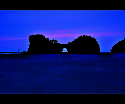 ocean sunset silhouette japan wakayama shirahama engetsuisland