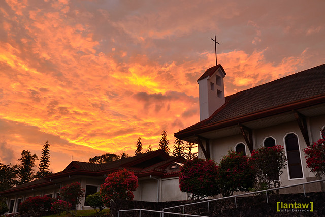 Trappistine Monastery: Fiery Sunset
