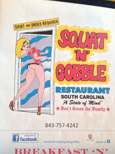 Squat and Gobble menu