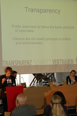 Daniel Lentfer presents the Transparency Law at the PEP-NET Summit