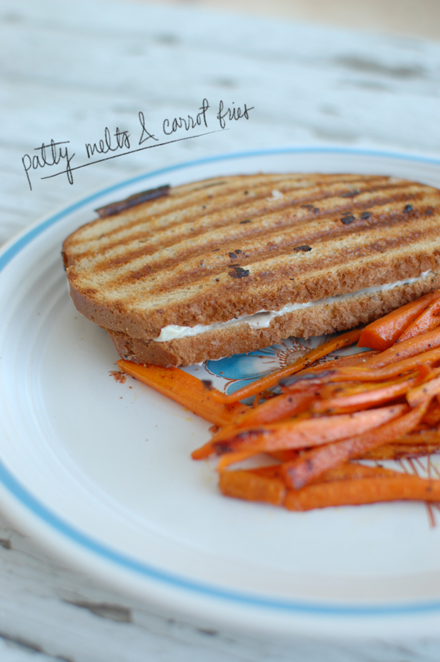 patty melts and carrot fries
