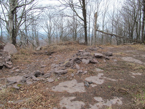 Old foundations above the gravel pit