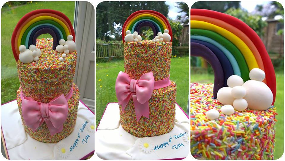 Rainbow Cake by Shushma Leidig of SK Cakes