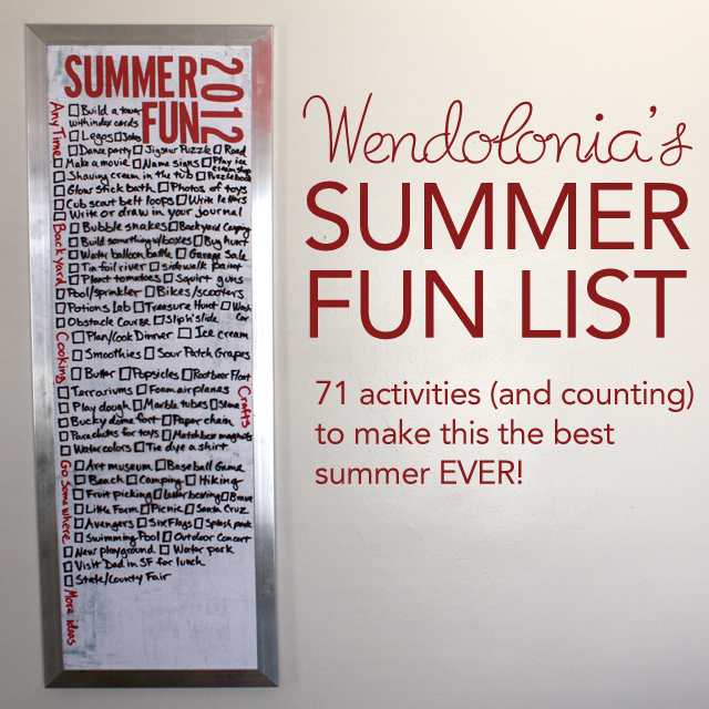 Summer Fun List 2012