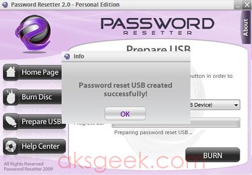 Password Resetter burn USB