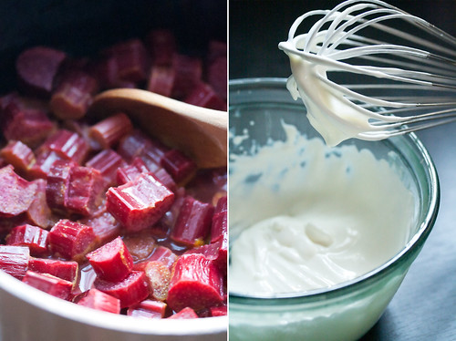 Stewed Rhubarb and Whipped Cream