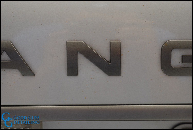 rail dust on silver Range Rover
