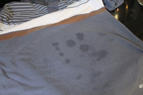 Shirt stain, before