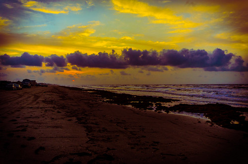 galveston beach sunrise landscape texas unitedstates crystalbeach
