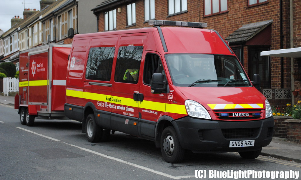 Kent Fire & Rescue Service / Iveco Daily / Support Van / GN09 HZE + Home Fire Safety Trailer
