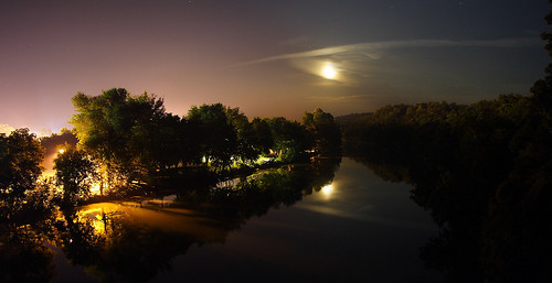 moon night river arkansas hardy springriver