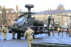 Bury St Edmunds, Angel Hill, Apache Helicopter, 8-2-2014