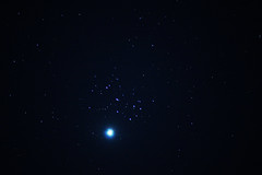 Venus beside Pleiades on April 2, 2012