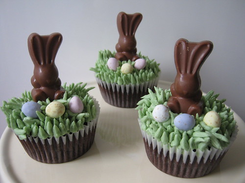 Chocolate  Easter Bunny Cupcakes