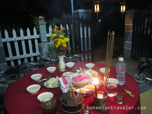 full moon offering at home in Hoi An