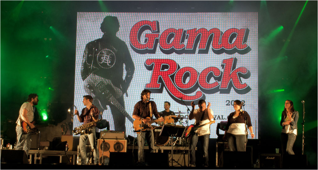 Debossess, acompañados de Iberia Sumergida y Mehnai en el Festival Gama Rock 2012 (Gama, Cantabria), 8 de Junio de 2012