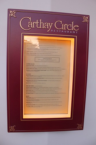 Carthay Circle Theatre menu
