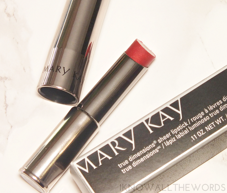 mary kay true dimensions sheer lipstick flamenco red (4)