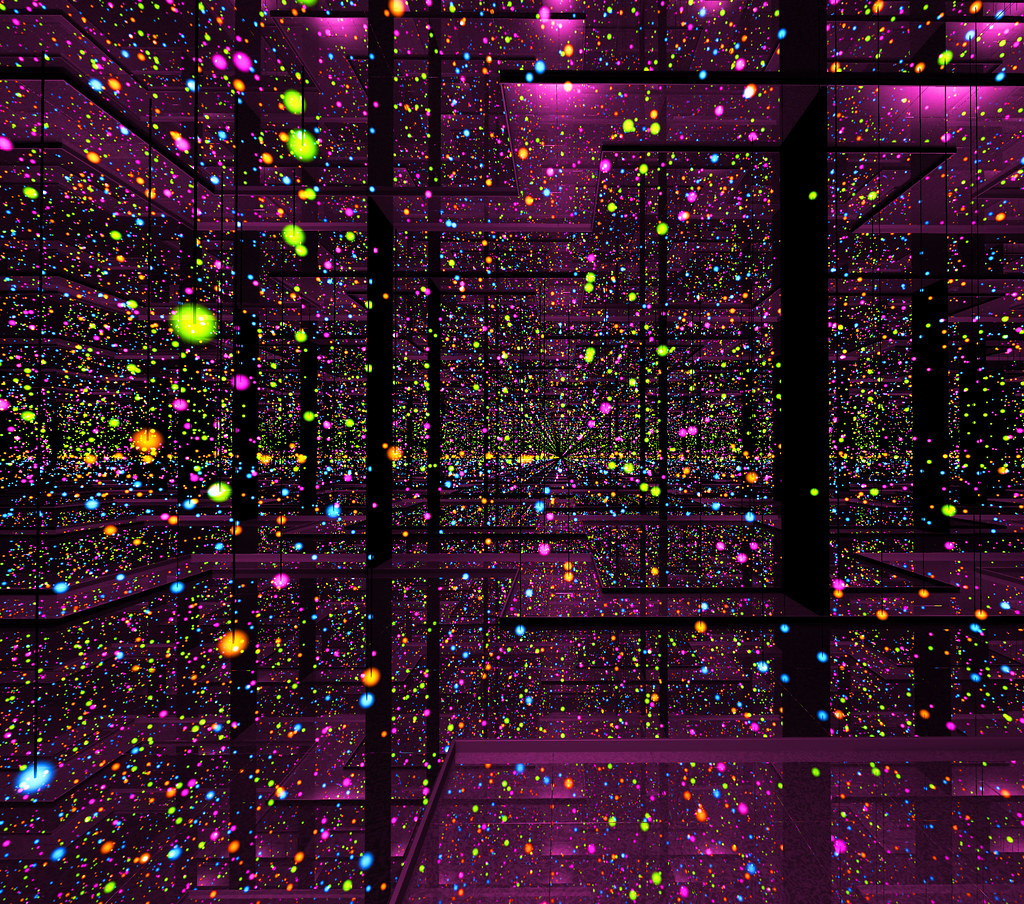 A CGI Sketch of Yayoi Kusama's Infinity Mirrored Room