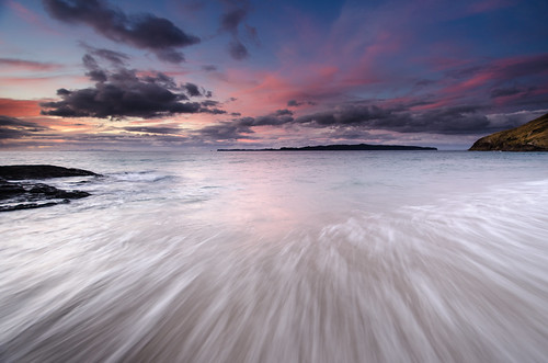 blue sunset sea newzealand seascape color beach water rock clouds island evening coast nikon waves wideangle filter lee northisland bluehour coromandel nationalgeographic otama 1024mm d7000 mercuryislands lee06gnd greatmercury
