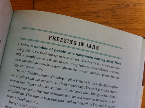 Freezing in Jars - Food in Jars cookbook