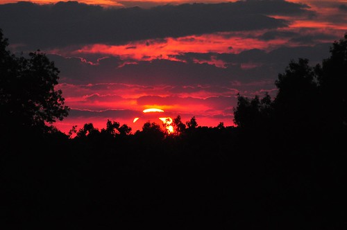 sunset sun partialeclipse