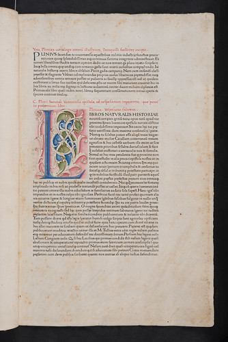 Epigraphic initial and rubrication in Plinius Secundus, Gaius (Pliny, the Elder): Historia naturalis