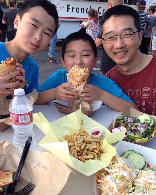 Japanese fries, breakfast crepes, and tacos.  #foodtrucklove #yummy #socal #eatingourwaythroughCA