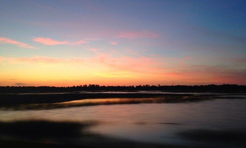 sunset marsh savannah