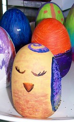 egg painted as bird