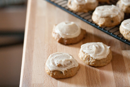 Applesauce Cookies with Browned Butter Icing