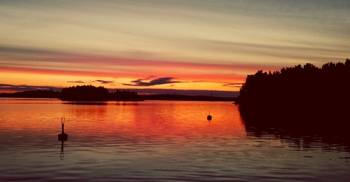 sunset lake finland spring lappeenranta