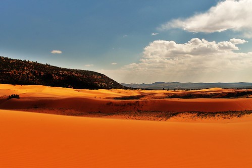 mountains utah sand skies dunes